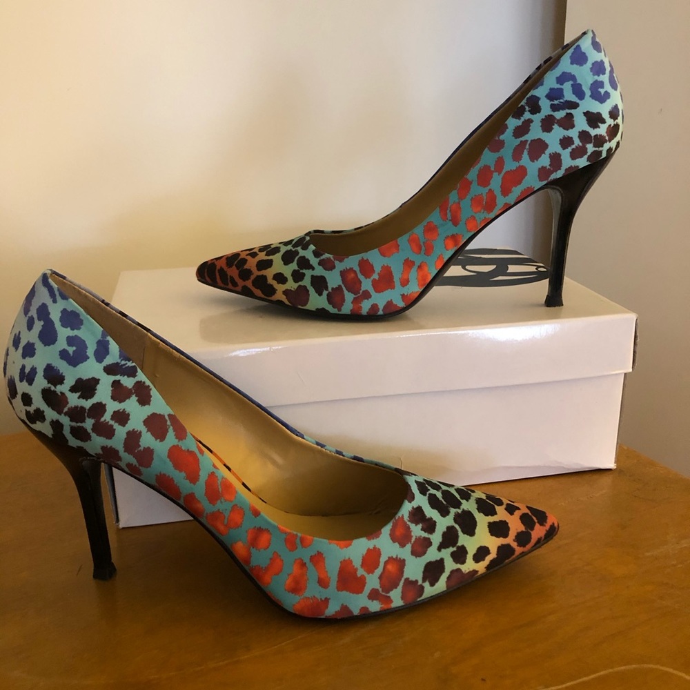 Nine West Multi Color Cheetah Pump